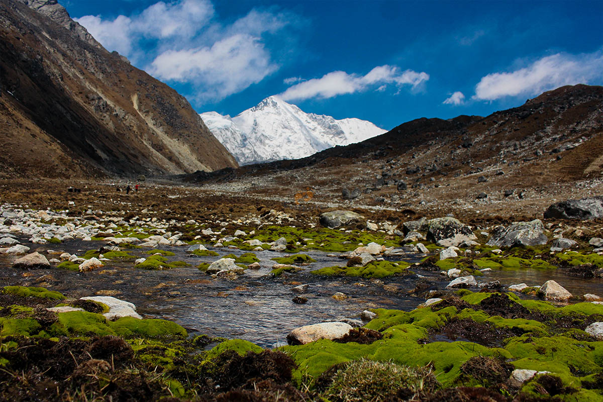 Beautiful Cho Oyu mountain during Three Passes Trek